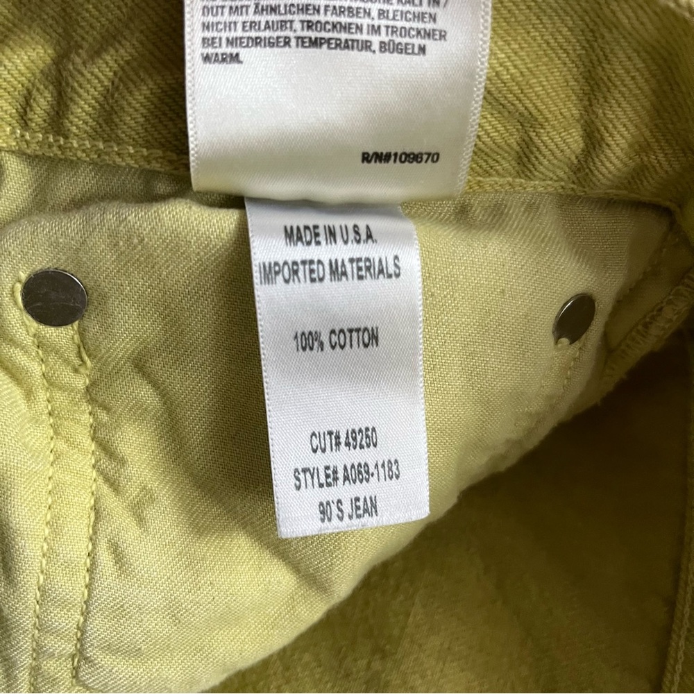 Agolde 90s Jeans Matcha Green Loose Fit Button Fly Straight Leg High Rise Sz 28 - Picture 8 of 16